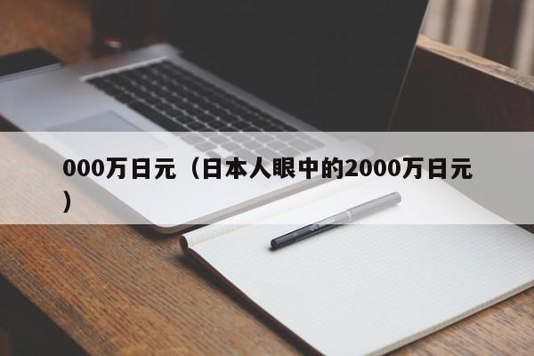 000万日元（日本人眼中的2000万日元）